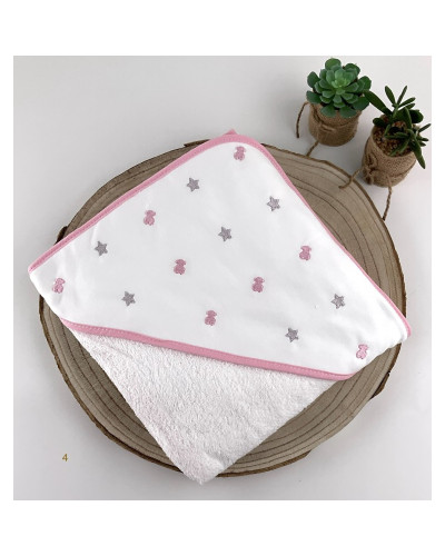 Capa de baño ositos y estrellas