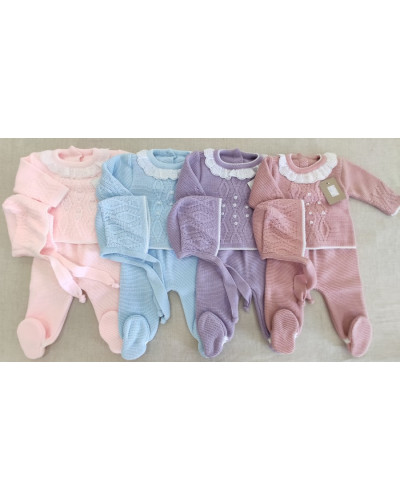 Conjunto lana capota baberola