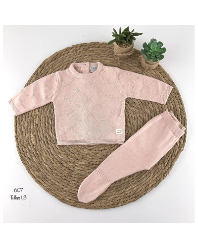 Conjunto polaina tricot