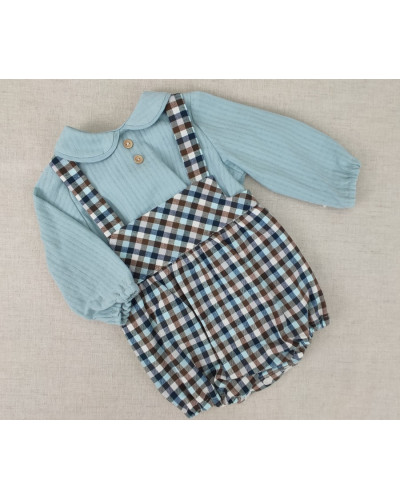 Conjunto pelele cuadros