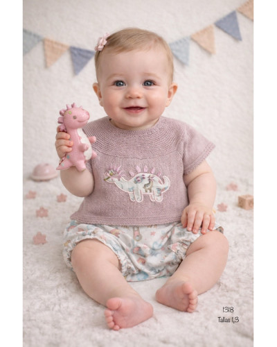 Conjunto bebé hilo manga corta