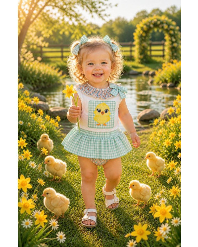 Conjunto pollito vichy