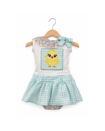 Conjunto pollito vichy