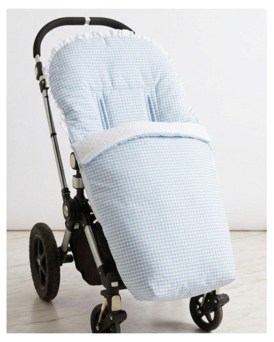 Saco vichy celeste
