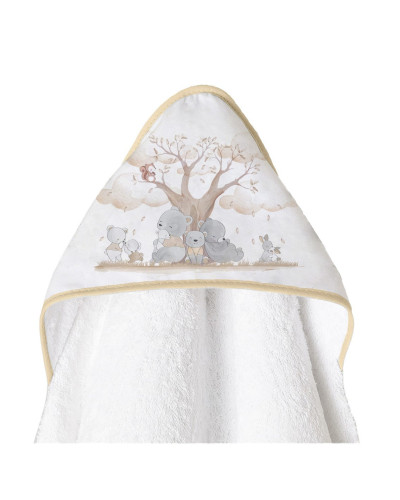 Capa de baño bebe bosque
