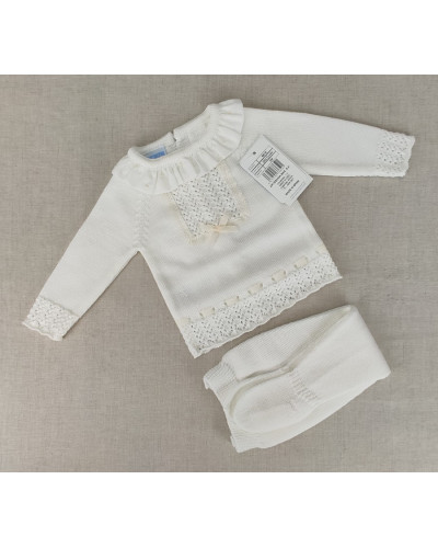 Conjunto blanco hilo bebé