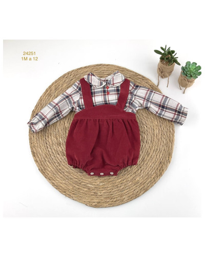 Conjunto peto con camisa cuadros