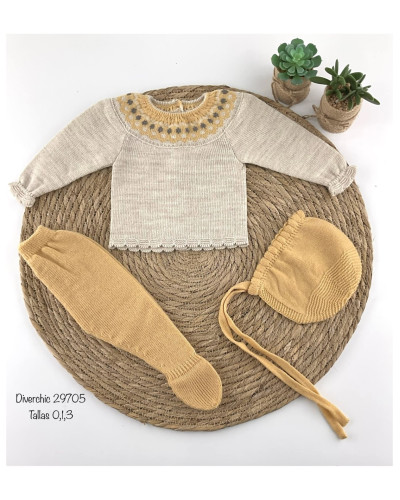 Conjunto bebe lana