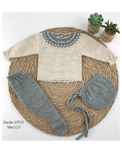 Conjunto bebe lana
