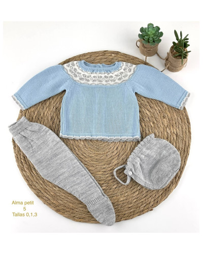 Conjunto bebe lana