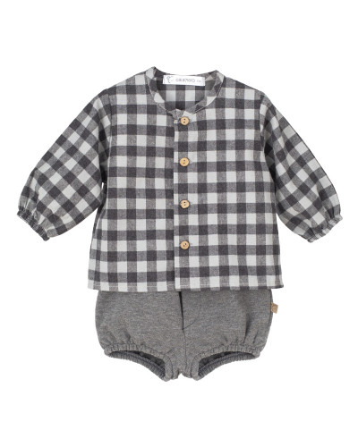 Conjunto camisa cuadros vichy