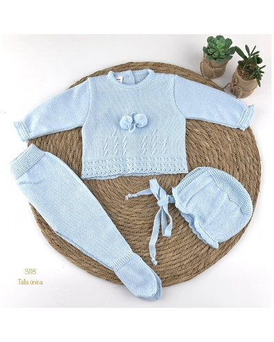 Conjunto bebe lana