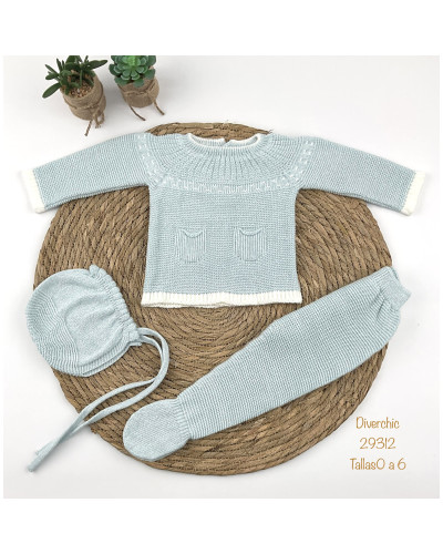 Conjunto bebe lana