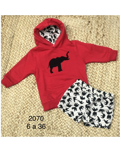 Conjunto sudadera elefante