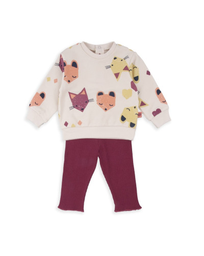 Conjunto zorros granate