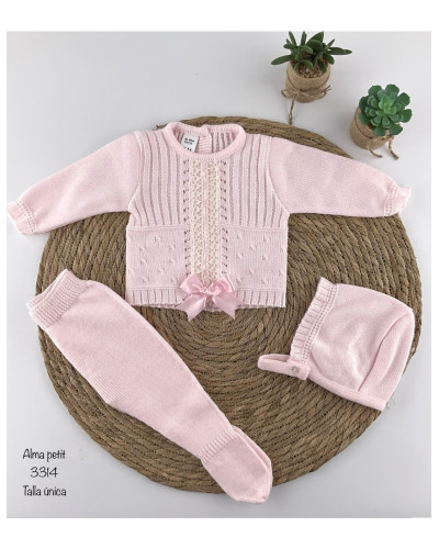 Conjunto lana encaje